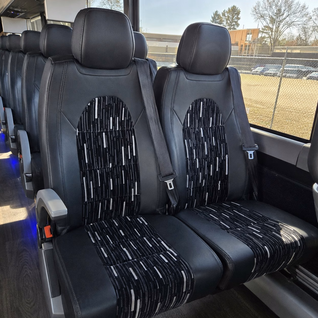 56 passenger charter bus interior